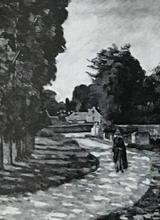 Femme sur un chemin à Epinay-sur-Orge