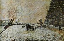 Quai Saint-Bernard sous la neige, Paris