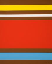 Toile à bandes (marron, jaune, marron) 1974