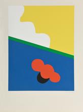 Pochoir, Nuages (rouge et ombre noire), 1978