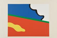 Pochoir, Nuages (blanc souligné noir), 1978