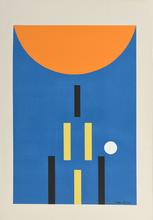 Pochoir sans titre (demi-cercle orange)