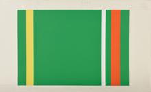 Pochoir à bandes (vert, jaune, vert)