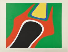 Pochoir sans titre aux signes enchâssés, 1973