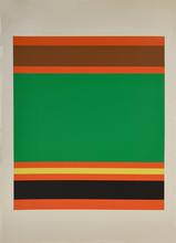 Pochoir à bandes (orange, marron, orange)