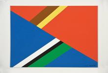 Maquette espace biais (bleu, blanc, bleu), 1978