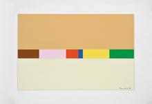 Maquette pour Suite horizontale (marron, rose, rouge), 1976