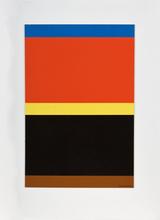 Maquette pour Toile à bandes (bleu, rouge, jaune), 1976