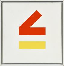 Composition sans titre aux rectangles (rouges, jaune), 1974