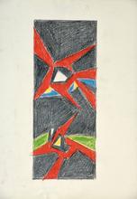Composition aux formes rouges, 1957