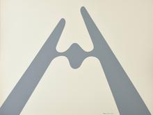 Pochoir sans titre (grand signe gris), 1973