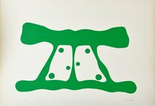Pochoir sans titre à la forme verte
