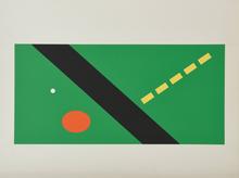 Pochoir (pointillés jaunes, oblique noire, points)