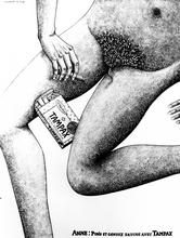 Anne : Pubis et genoux gauche avec TAMPAX