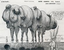 Projet de carnaval : N°6, Planche A, sujet aérostatique (parade) - 1964