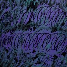 Tourbillon noir sur violet vert - 1980