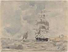 Paysage marin au voilier