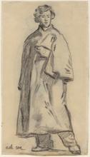 Homme portant un manteau (recto)