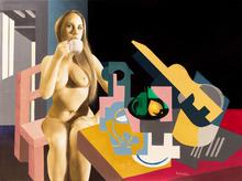 Sans paroles (femme à la table cubiste)