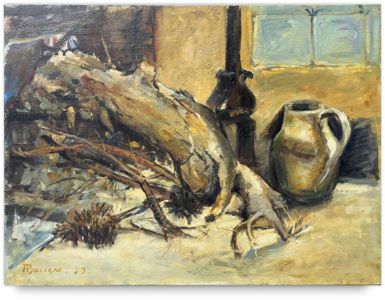 Catalogue raisonné, Henri Baviera, Bûche et pot sous la cheminée — 1959
