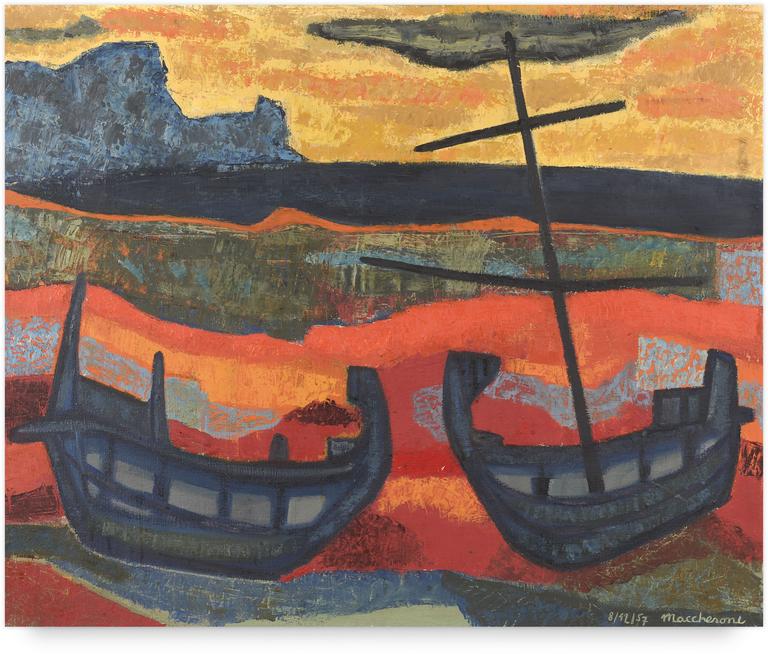 Catalogue raisonné, Henri Maccheroni, Barques à l'abandon - 1957