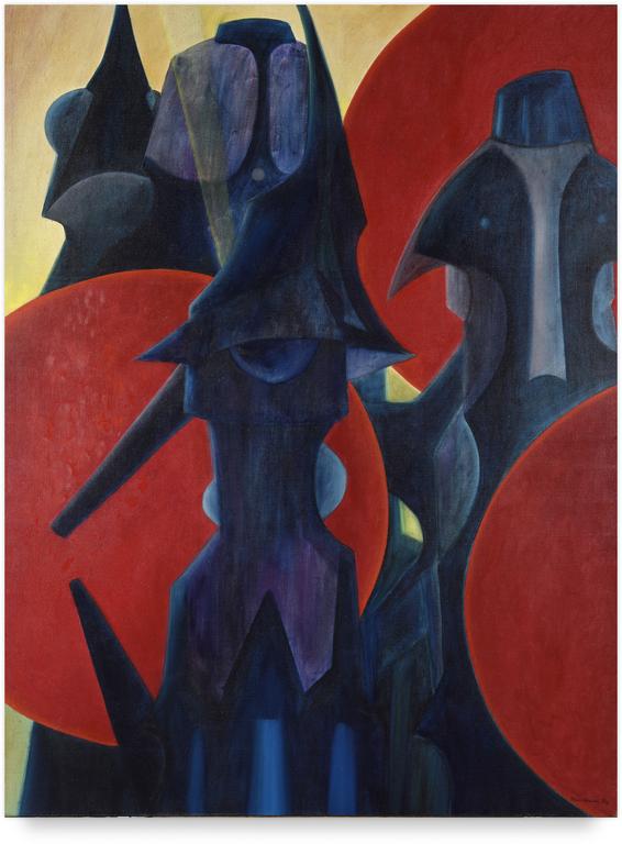 Catalogue raisonné, Henri Maccheroni, La Répression, Série "Bleus et rouges" - 1968