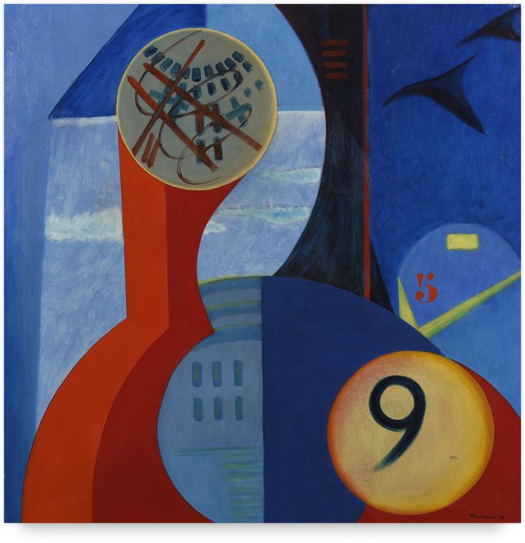 Catalogue raisonné, Henri Maccheroni, Le 9, Série "Bleus et rouges" - 1969