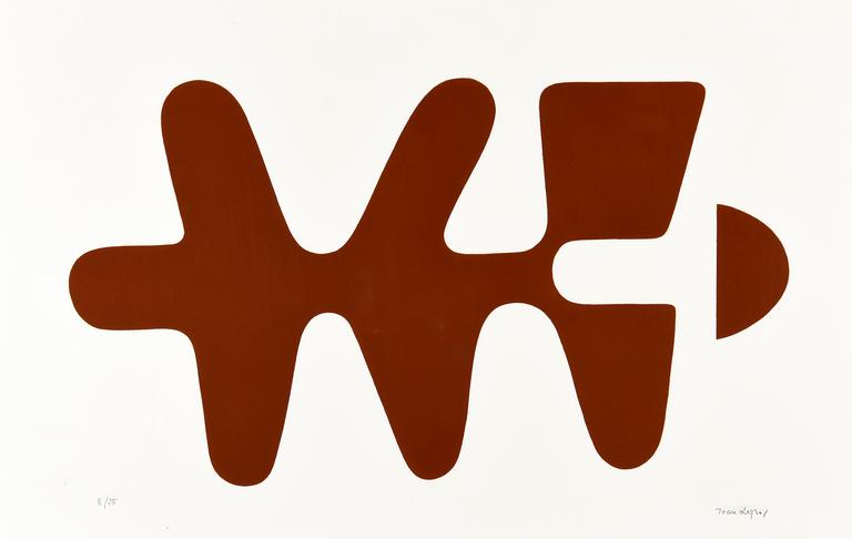 Catalogue raisonné de Jean Legros, Pochoir Signe de terre (marron foncé), 1973