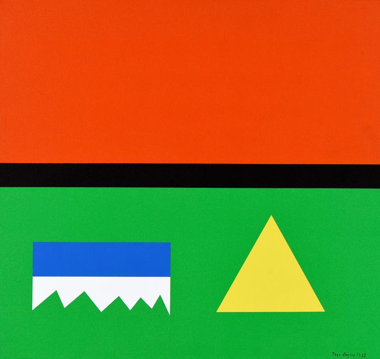 Jean Legros, Composition sans titre (triangle jaune), 1973