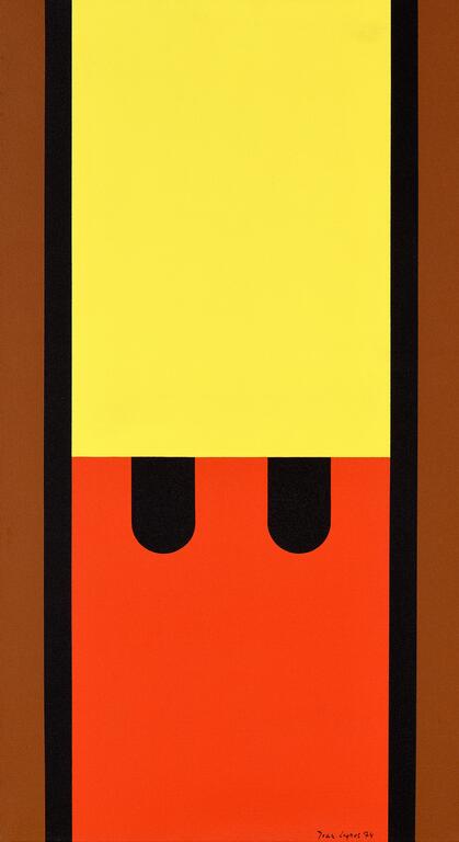 Jean Legros, Série des Symboles (aplat jaune), 1974