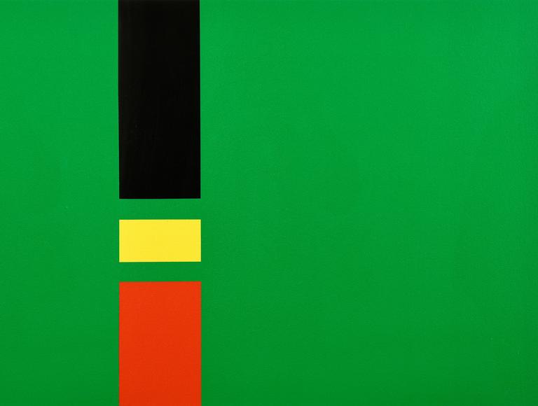 Jean Legros, Pochoir sans titre, verticale colorée, 1973