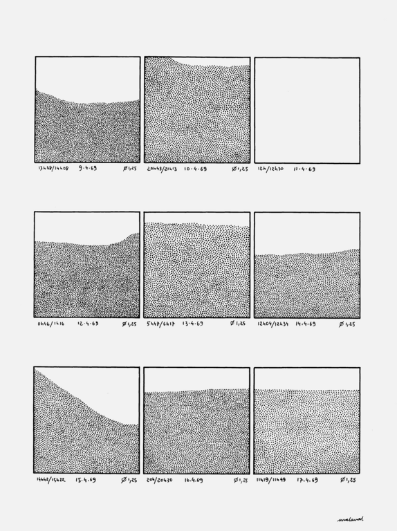 Catalogue raisonné, Robert Malaval, 100 demi-heures de dessin quotidien, planche 2 - 1969