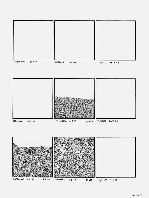 Catalogue raisonné, Robert Malaval, 100 demi-heures de dessin quotidien, planche 4 - 1969