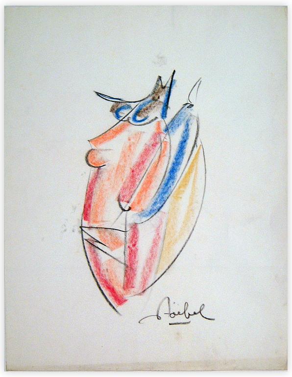 Catalogue raisonné, Edgar Stoëbel, "Femme et l'oiseau" - abstract — 