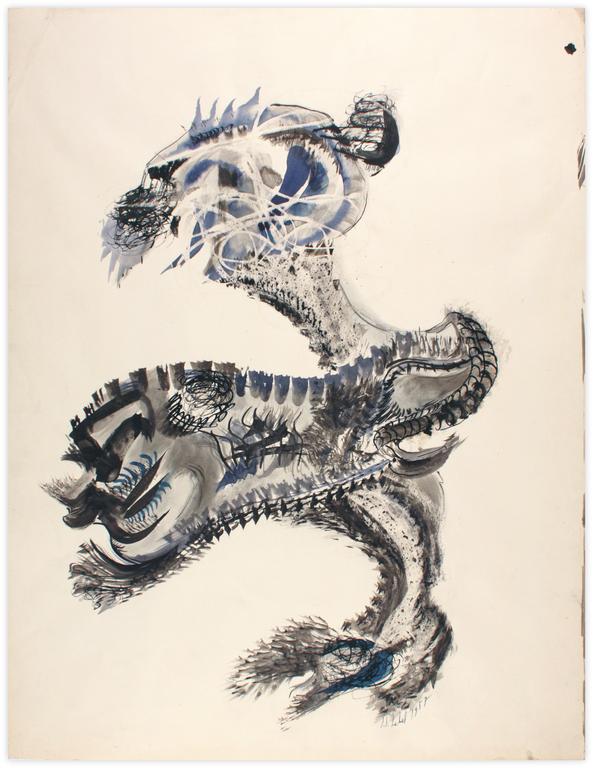 Catalogue raisonné, Jean-Jacques Lebel, L'oiseau de Minerve - 1957