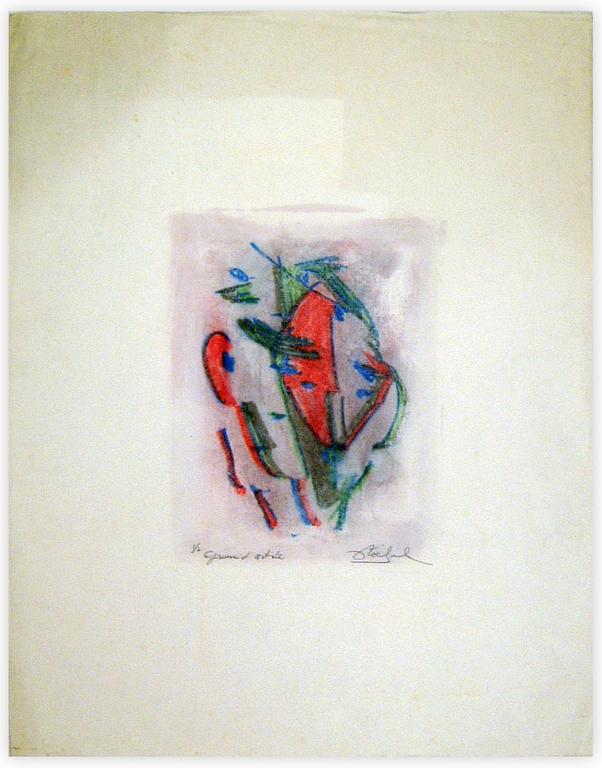 Catalogue raisonné, Edgar Stoëbel, litho 1/2 - épreuve d'artiste - abstract — 