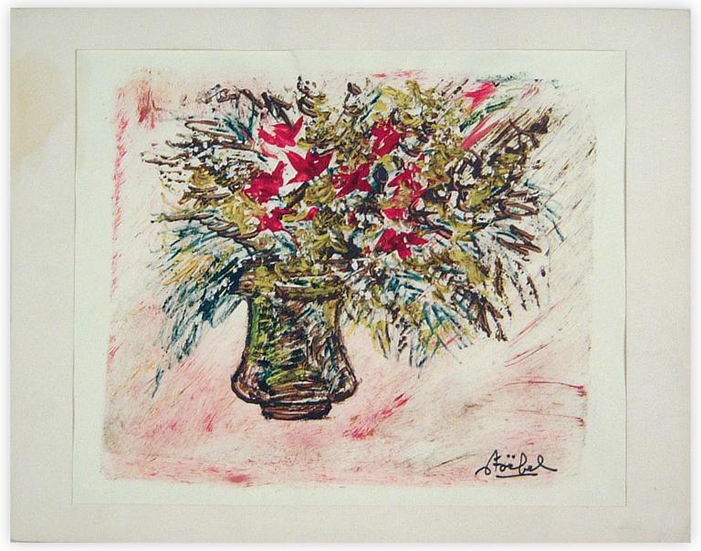 Catalogue raisonné, Edgar Stoëbel, nature morte "vase et fleurs" — 