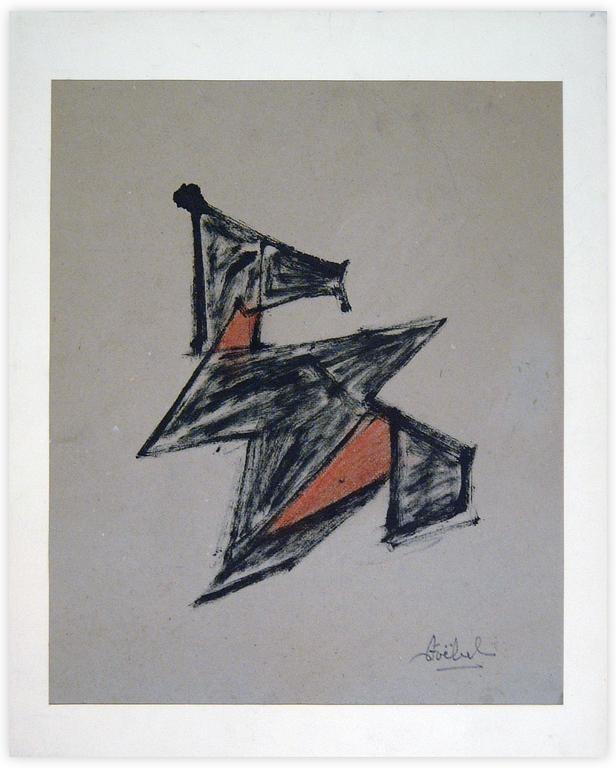 Catalogue raisonné, Edgar Stoëbel, "origami" abstract — 