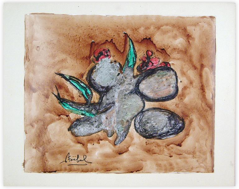 Catalogue raisonné, Edgar Stoëbel, fond glacis - "bulbe" - abstract — 