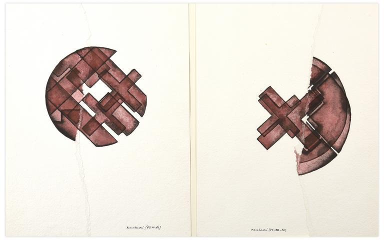 Catalogue raisonné, Henri Maccheroni, Diptyque Archéologies blanches - 1982