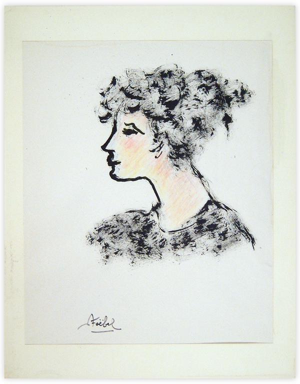 Catalogue raisonné, Edgar Stoëbel, femme en buste de profil — 