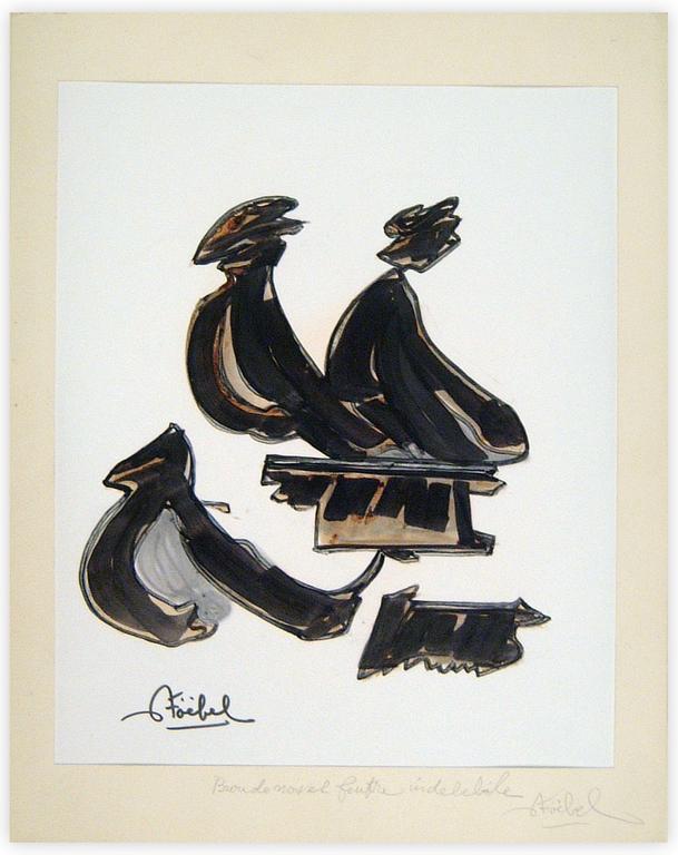 Catalogue raisonné, Edgar Stoëbel, abstract calligraphic - Hébraïca ? — 