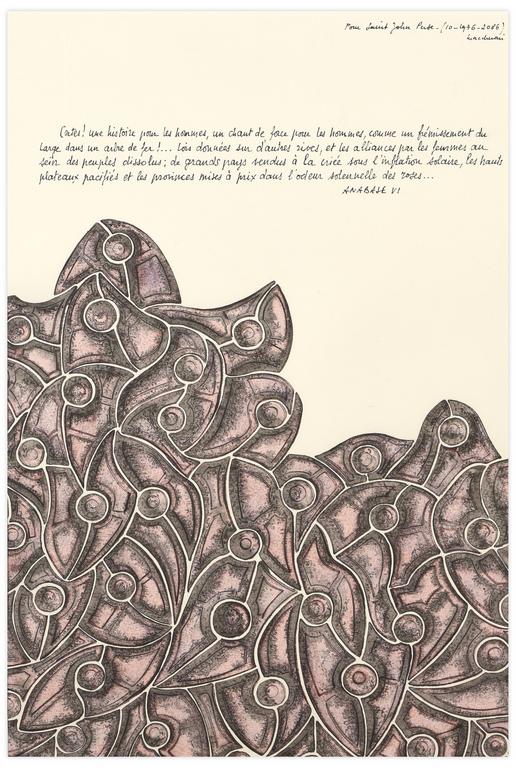 Catalogue raisonné, Henri Maccheroni, Anabase VI, Série Archéologies blanches pour Saint-John Perse - 1976