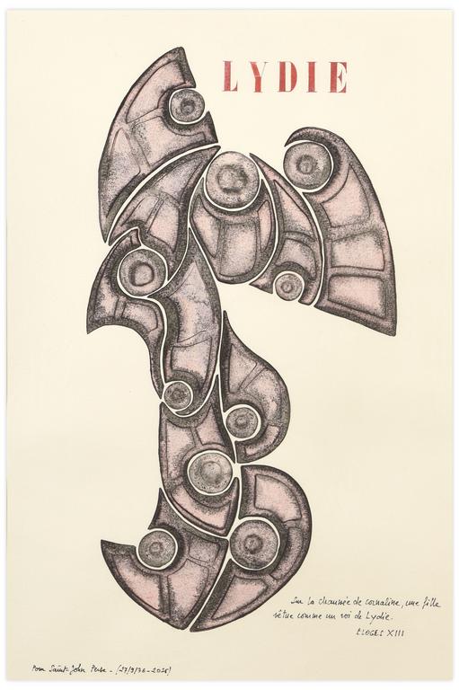 Catalogue raisonné, Henri Maccheroni, Éloge 13, Série "Archéologies blanches", pour Saint-John Perse - circa 1976 