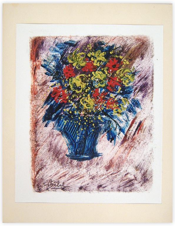 Catalogue raisonné, Edgar Stoëbel, nature morte fleurs et pot — 