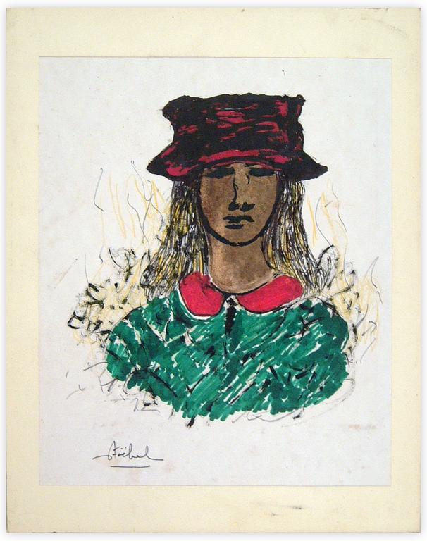 Catalogue raisonné, Edgar Stoëbel, femme au chapeau (buste) — 