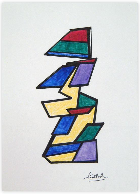 Catalogue raisonné, Edgar Stoëbel, Origamis - abtract — 