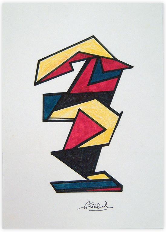 Catalogue raisonné, Edgar Stoëbel, Origamis - abtract — 