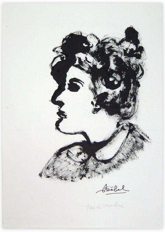 Catalogue raisonné, Edgar Stoëbel, (pas à vendre) ? - femme de profil (buste) — 