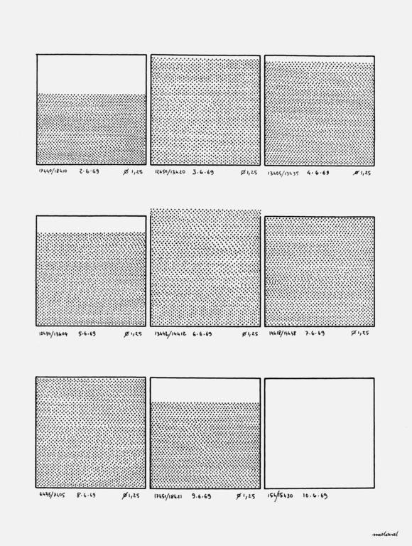 Catalogue raisonné, Robert Malaval, 100 demi-heures de dessin quotidien, planche 8 - 1969